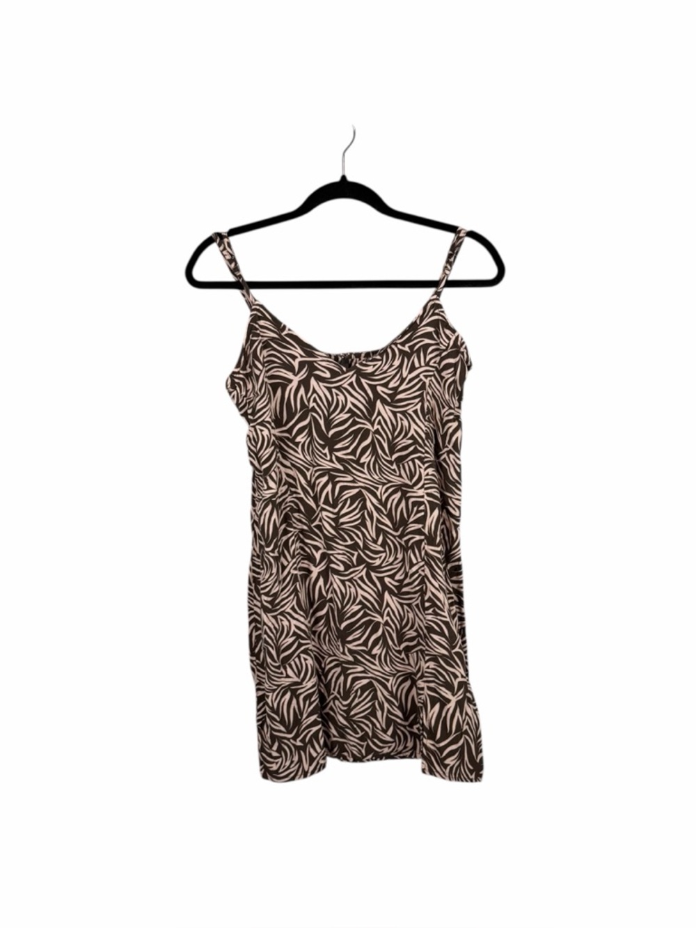O’Neill Brown Cream Leaf Print Mini Dress Size Medium